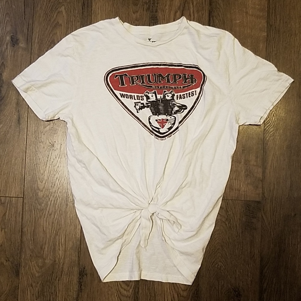 Lucky Brand Triumph Motorcycle Tied Shirt
